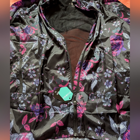 RISE By LulaRie Floral Lightweight Full-Zip Windbreaker 3XL/24-26 - Picture 3 of 14